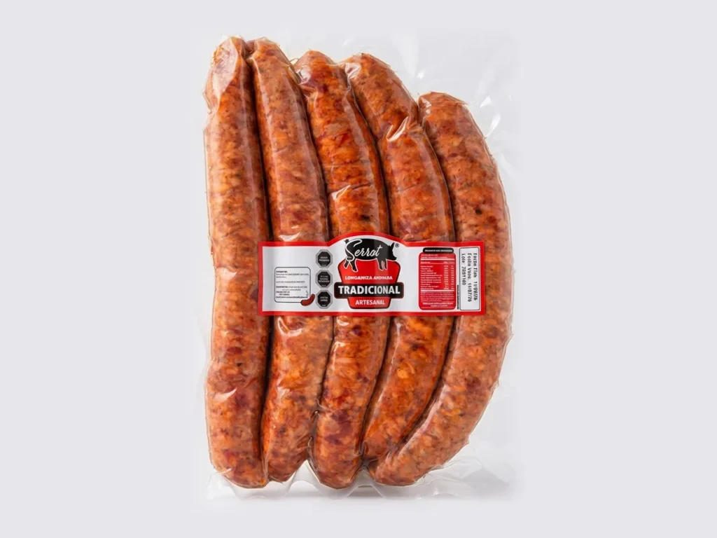 Longaniza Tradicional Serrot en paquete de 1 kg al vacío
