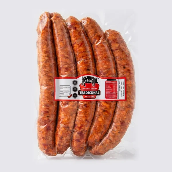Longaniza Tradicional Serrot en paquete de 1 kg al vacío