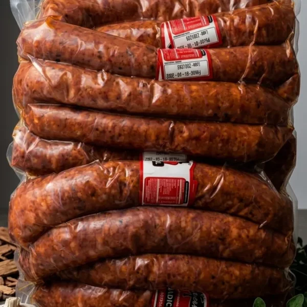Longaniza ahumada Tradicional Serrot, Caja 15 kg granel